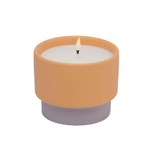 Colour Block Candle 6oz - Orange/Purple (Violet & Vanilla)