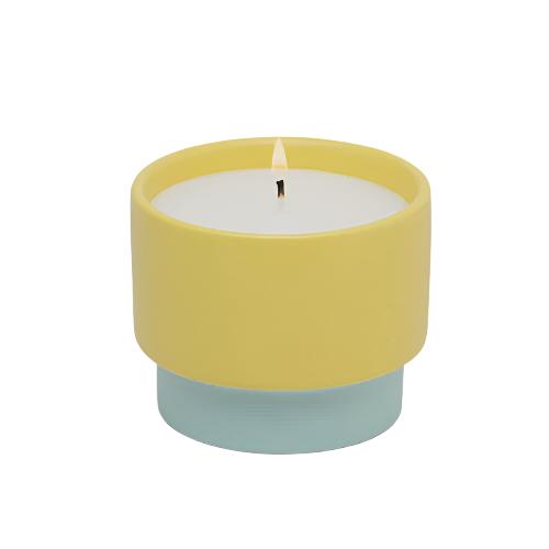 Colour Block Candle 6oz - Mint/Yellow (Minty Verde)