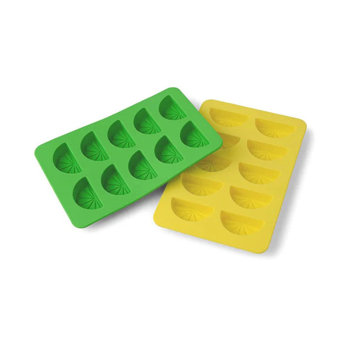 The Dotty Citrus Wedge Ice Trays - Yellow & Green