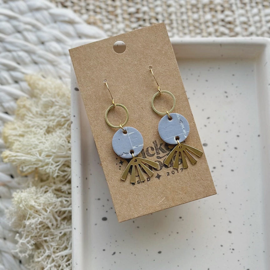 Dovetail Drop Earrings - Flint