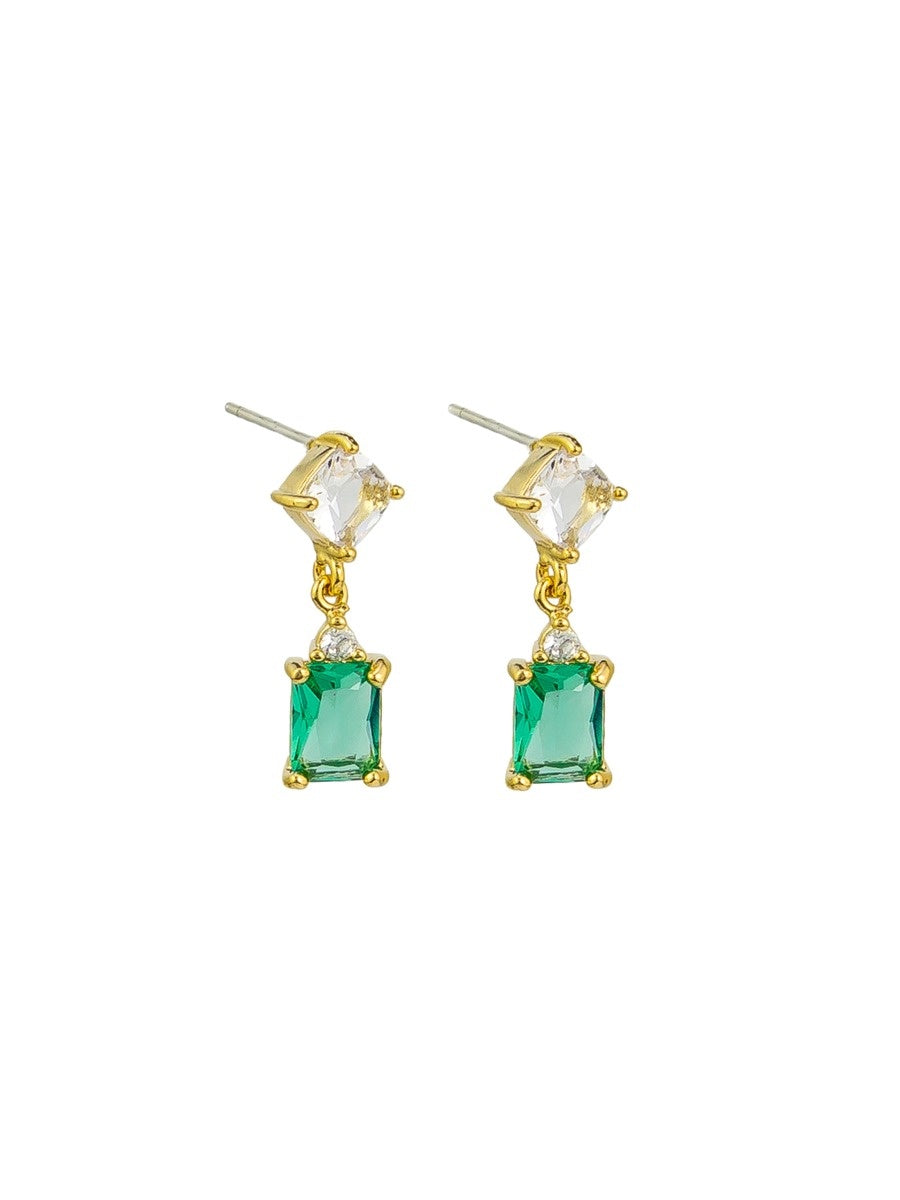 Light Emerald Katie Crystal Earrings