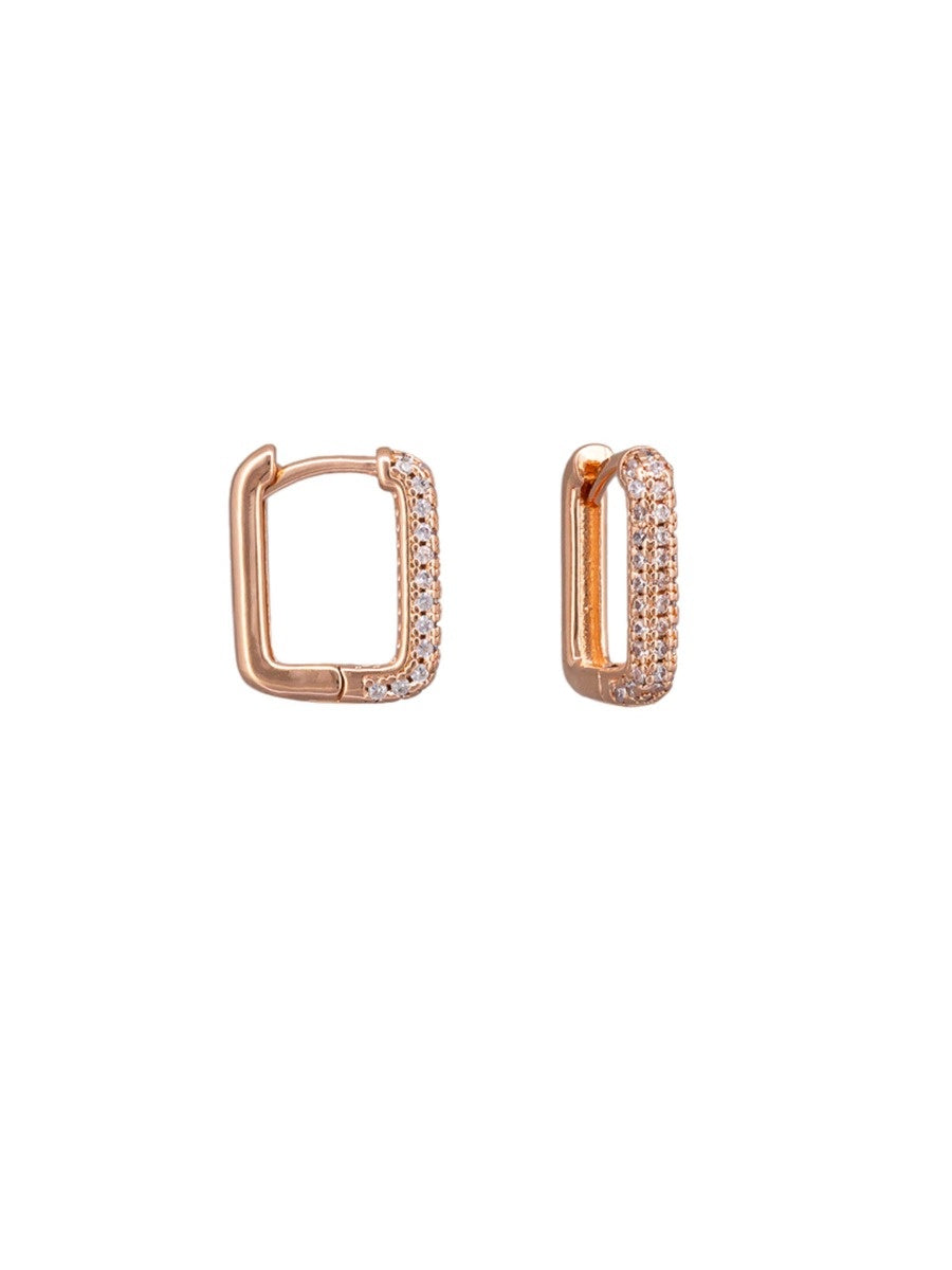 Rose Gold Crystal Asher Earrings