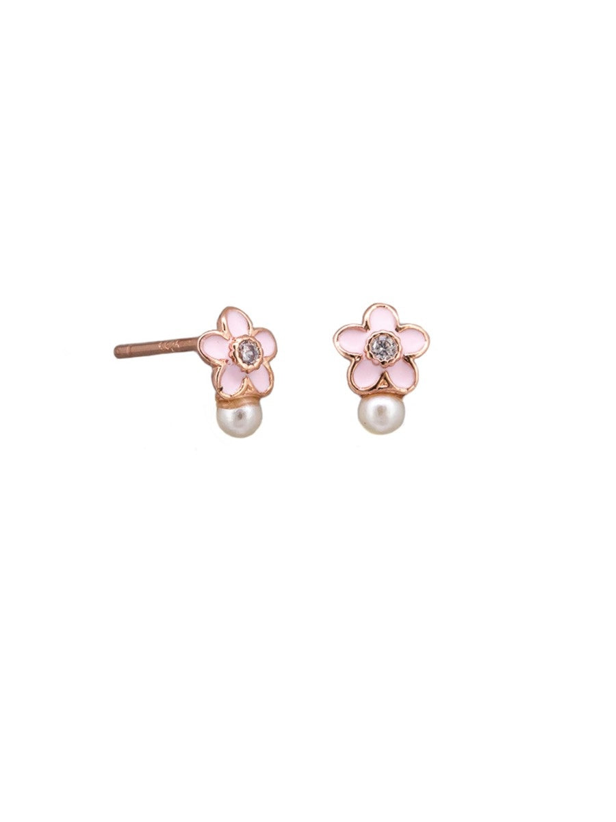 Pixie Flower & Pearl Earrings