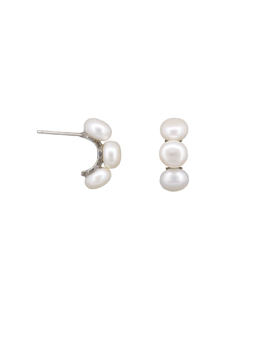 Silver Pearl Harper Earrings