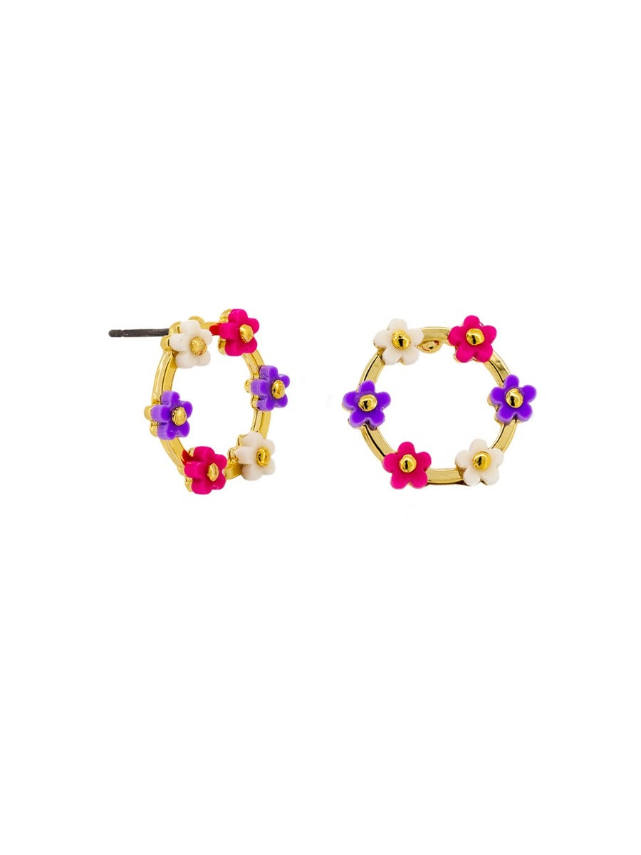 Daisy Hoola Earrings - Brights