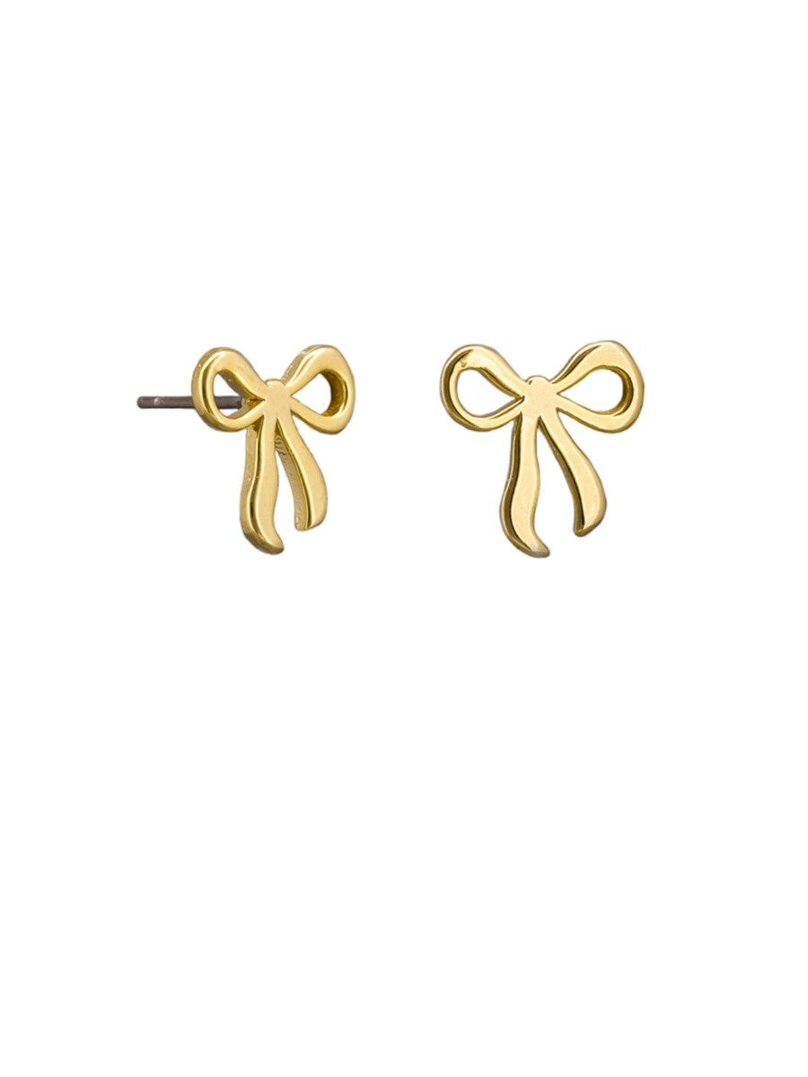 Gold Pippa Bow Earrings