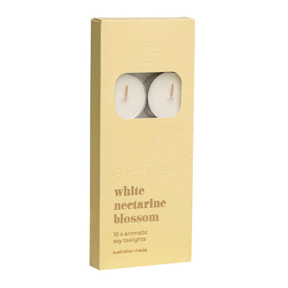 Soy Tealights Set of 10 - White Nectarine Blossom