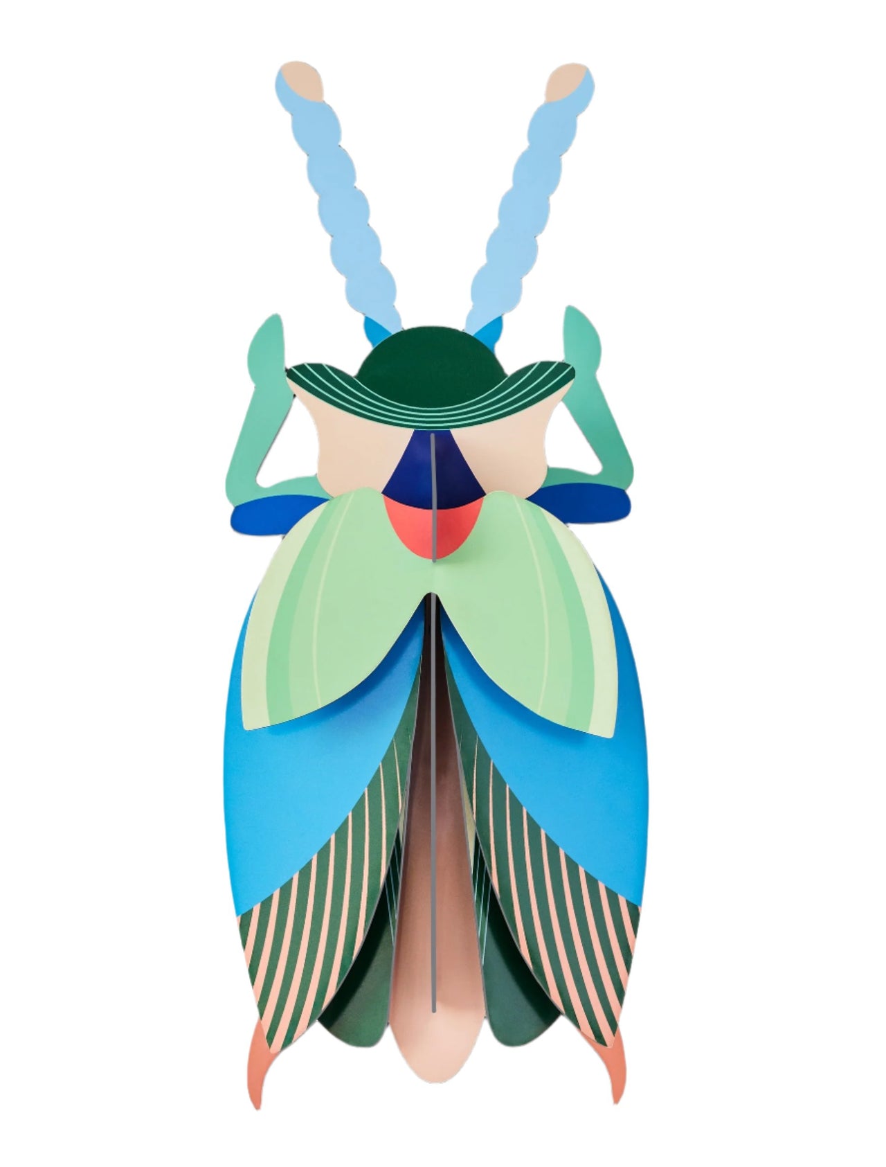 Cardboard Wall Art - Emerald Beetle