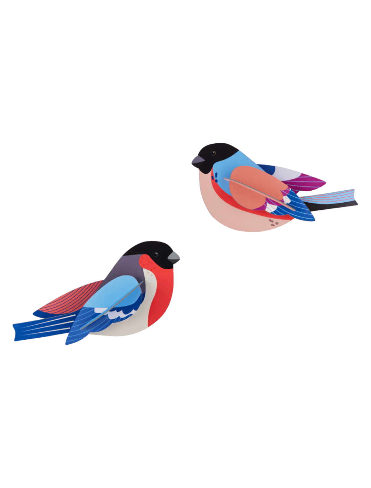 Cardboard Wall Art Garden Bird Duo - Finches