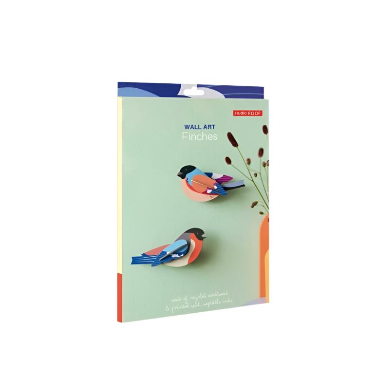 Cardboard Wall Art Garden Bird Duo - Finches