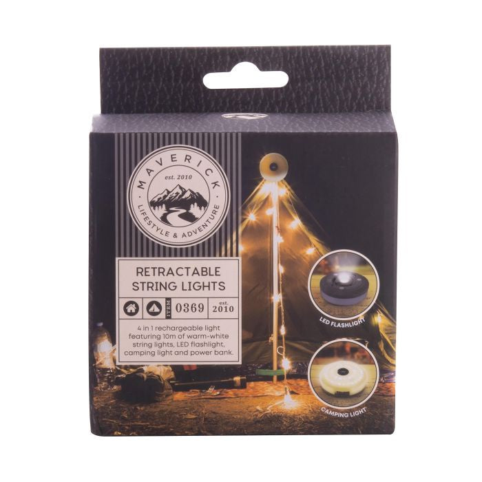 Retractable String Lights - 10m