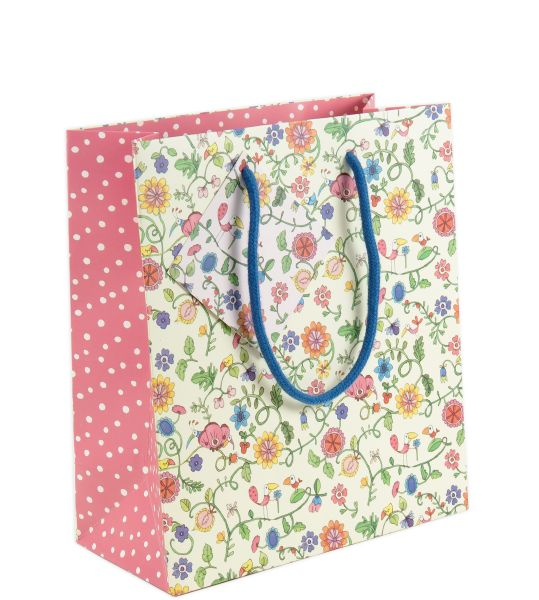 Gift Bag Large - Floral Birds