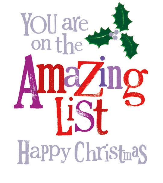 Amazing List Christmas Card