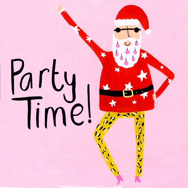 Party Time Santa Card