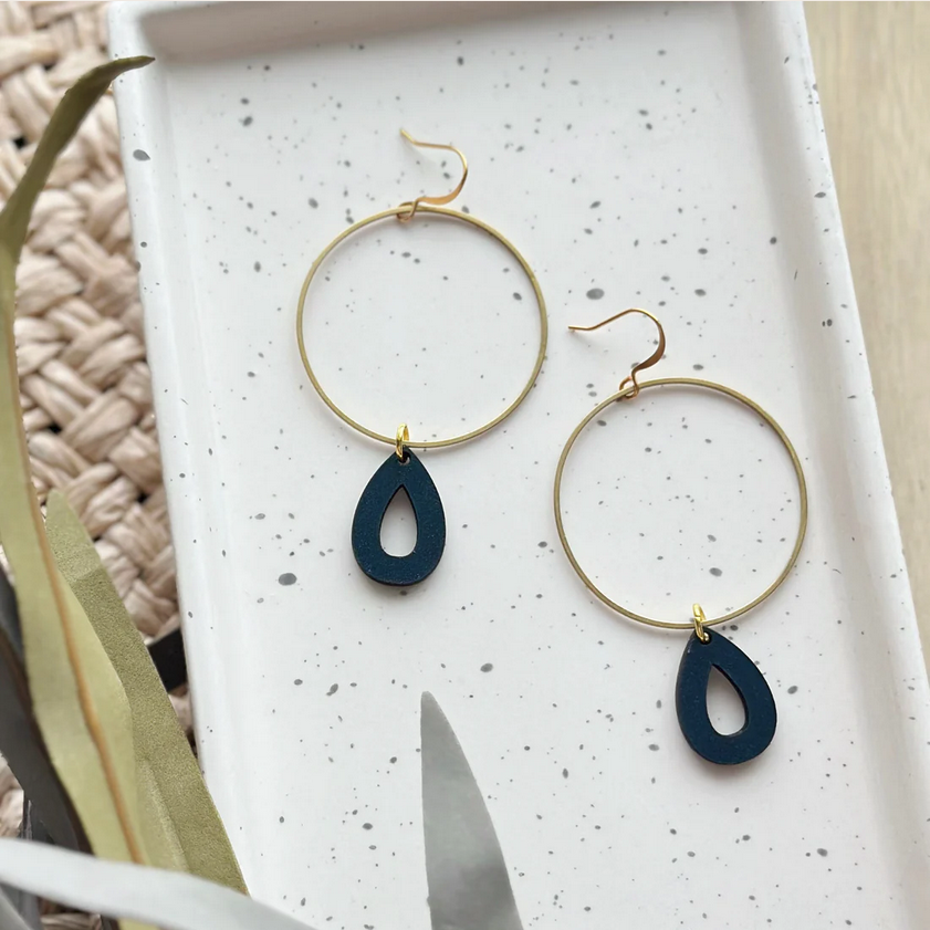 Seattle Drop Earrings - Inkwell