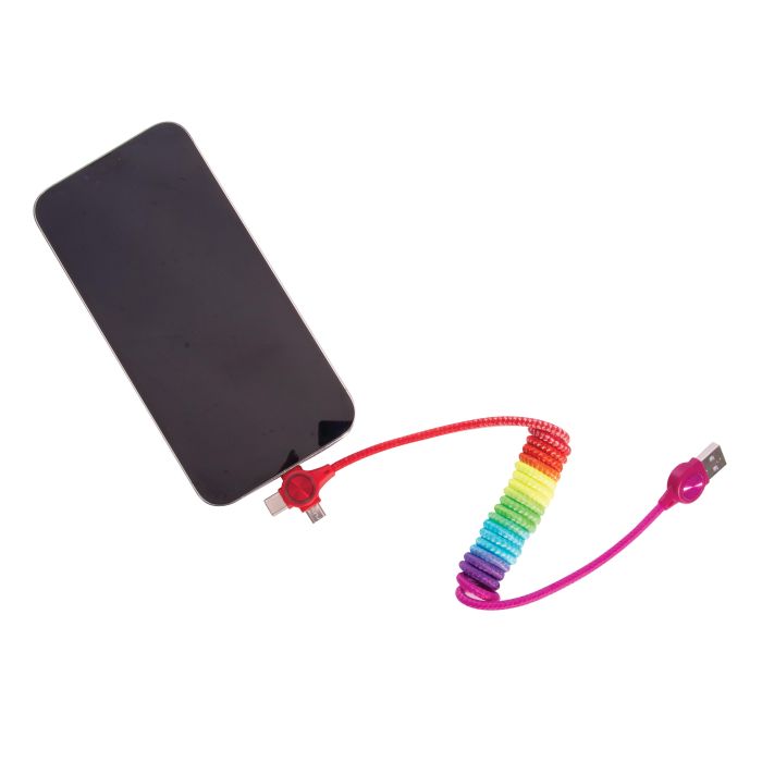 Rainbow Spring 3 in 1 Charging Cable