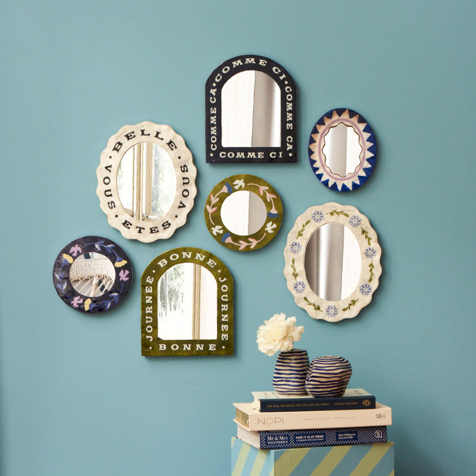 Capiz Shell Mirror -  Francois Bleu