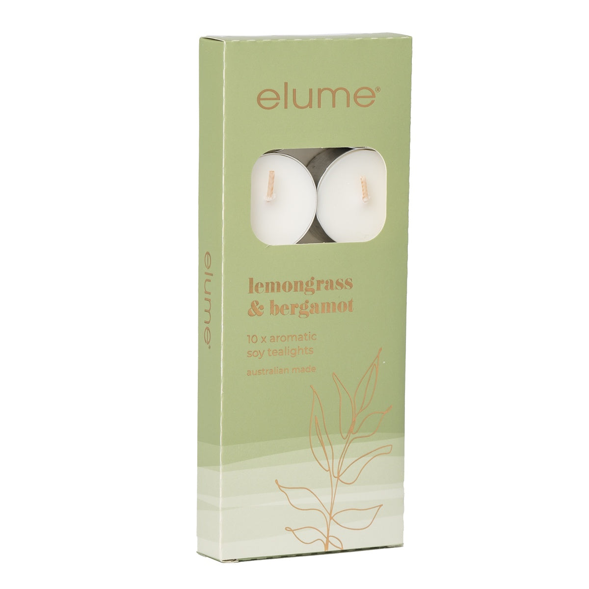 Soy Tealights Set of 10 - Lemongrass & Bergamot