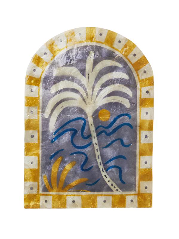 Capiz Shell Soleil Wall Art - Palm Tile