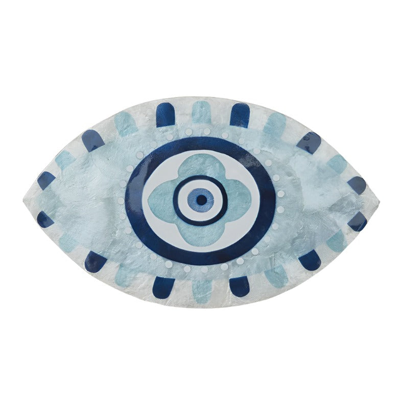 Capiz Shell Wall Art - Iris, Sky Blue