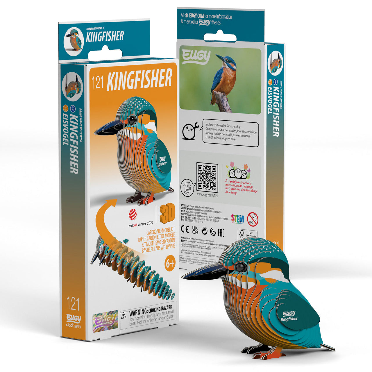 3D Cardboard Model Kit - Kingfisher