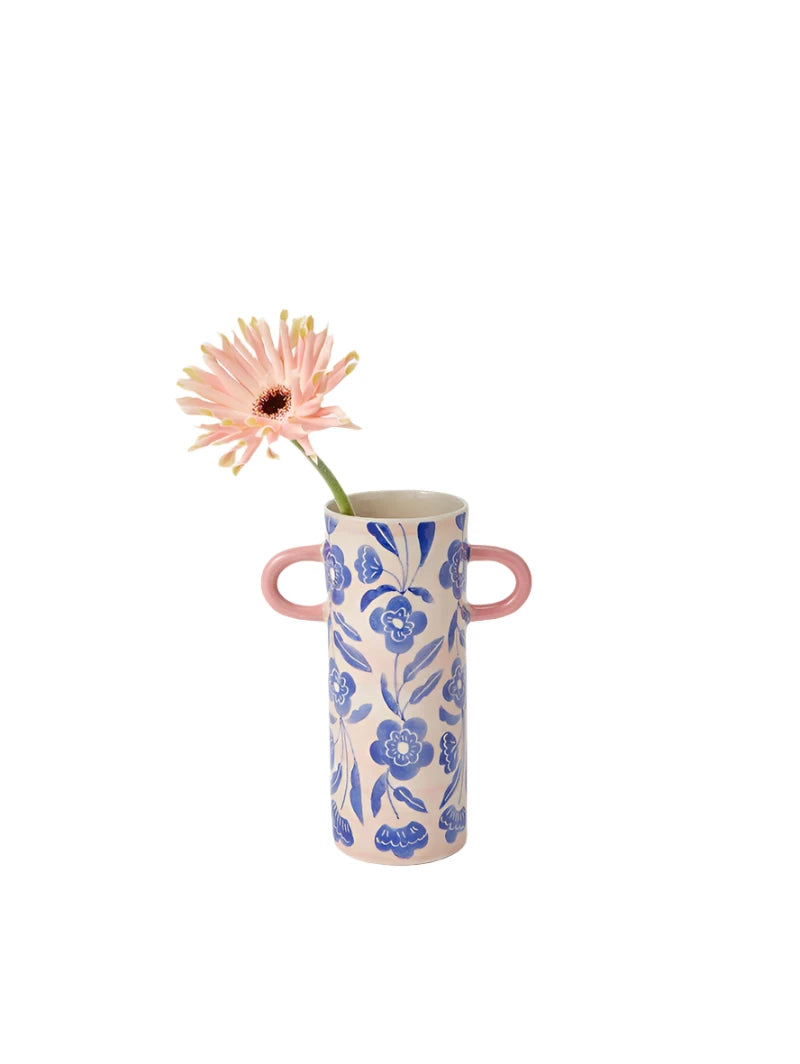 Griffe Blue Floral Bud Vase