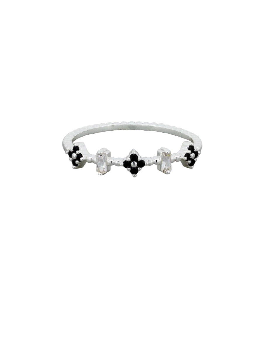 Silver Trio Flower Ring