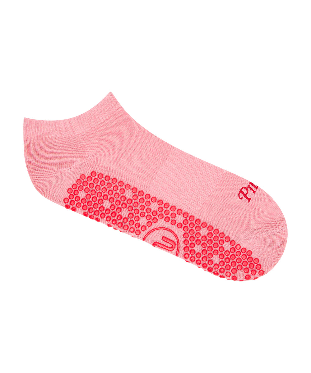 Classic Low Rise Grip Socks - Pilates Club Rose