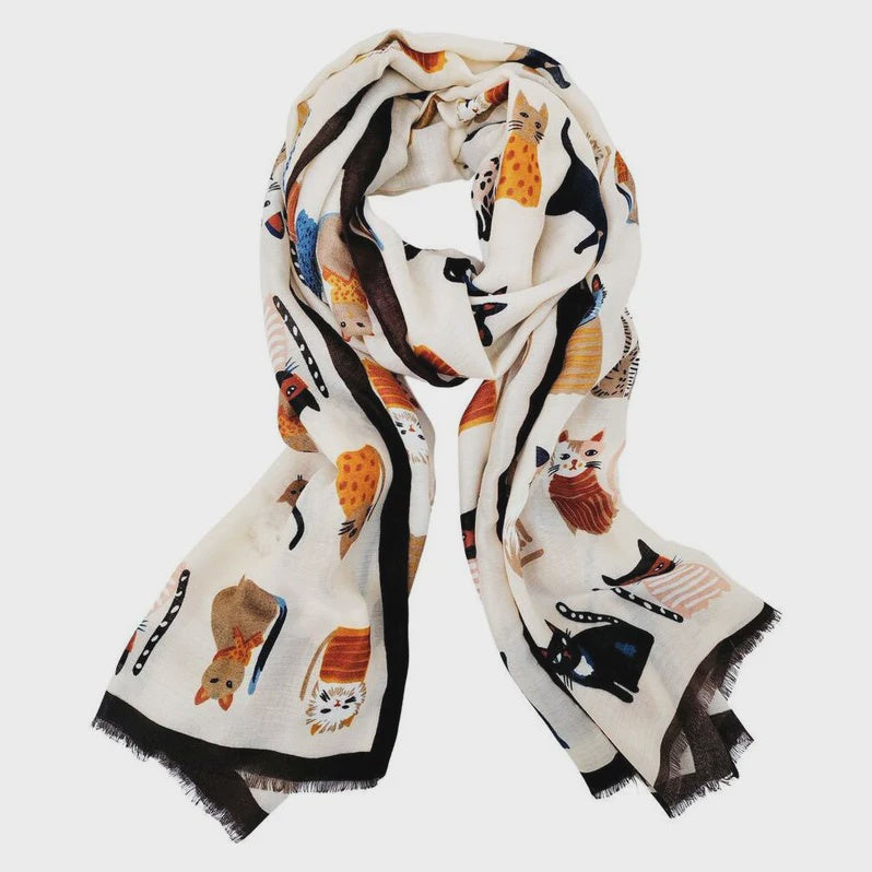 Cappy Cat Scarf - Cream