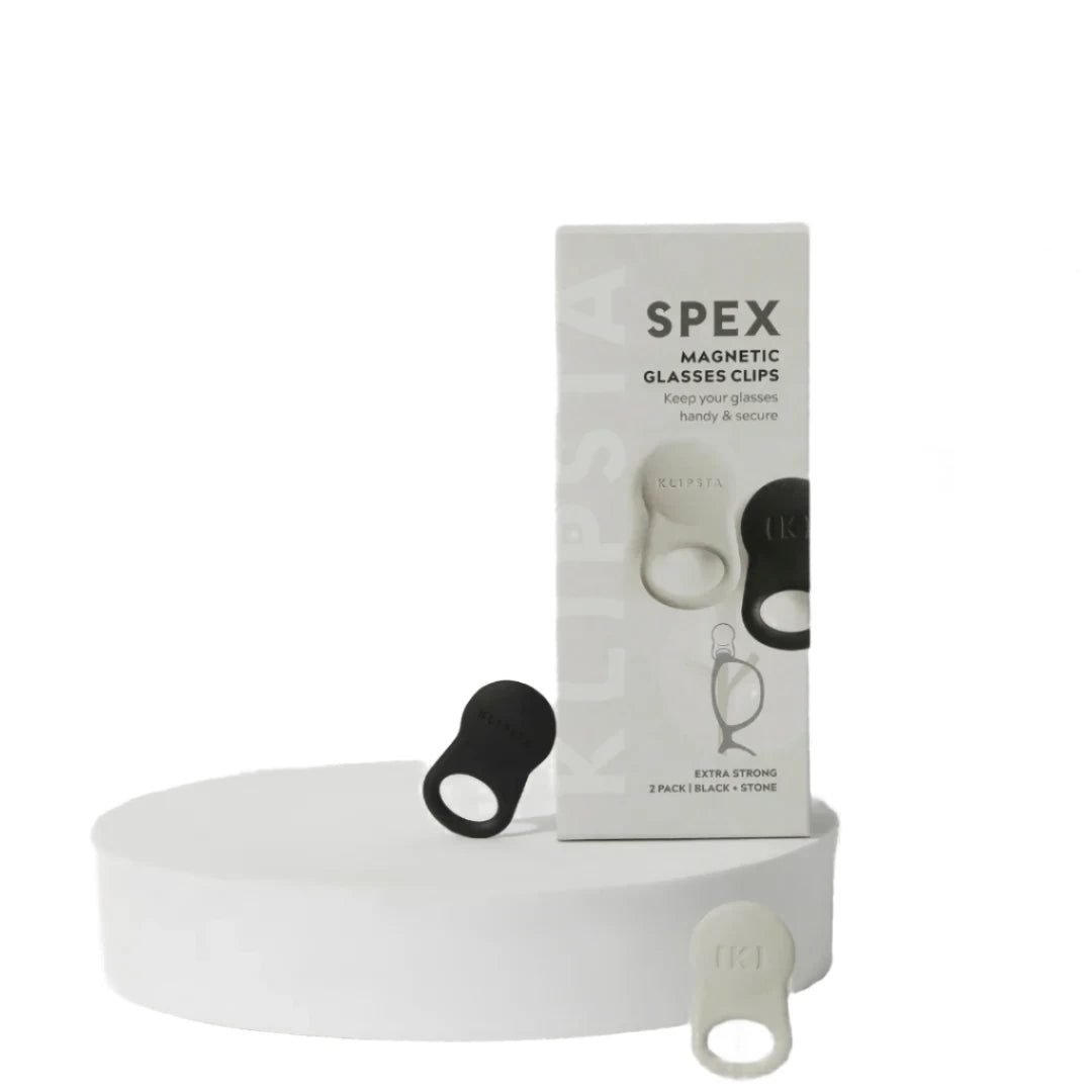 Spex Magnetic Glasses Clips 2 pk - Black & Stone