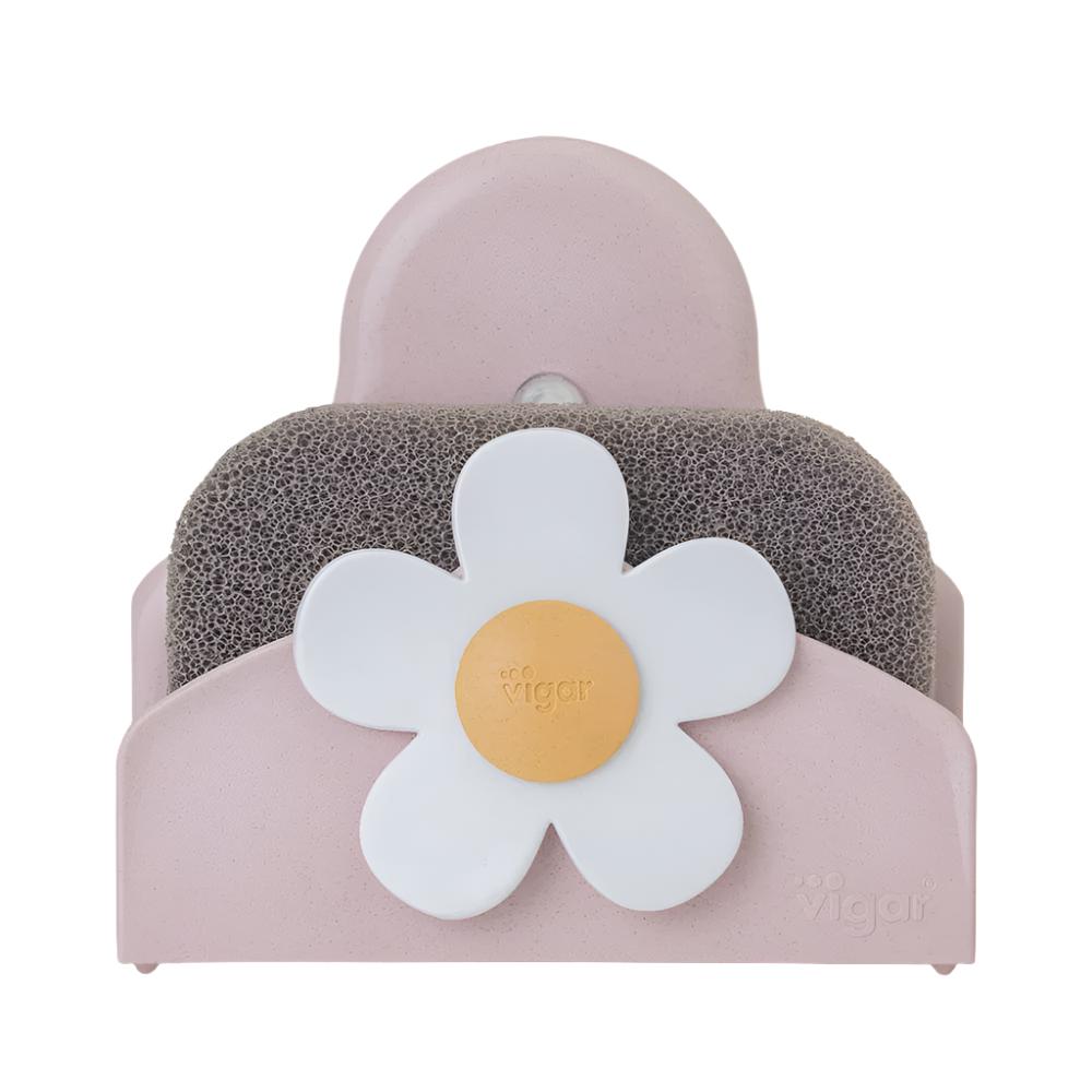 Florganic Pink Sponge Holder with Suction Pad