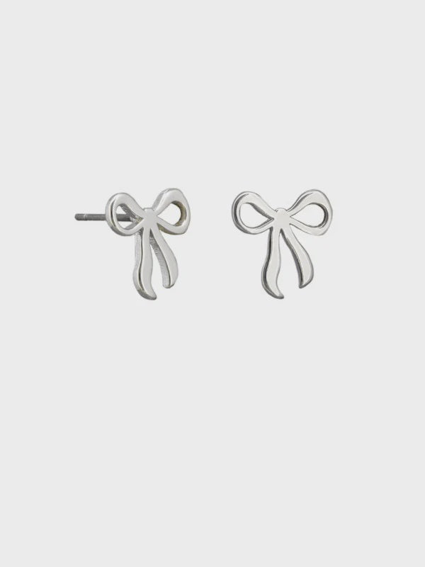 Silver Pippa Bow Earrings