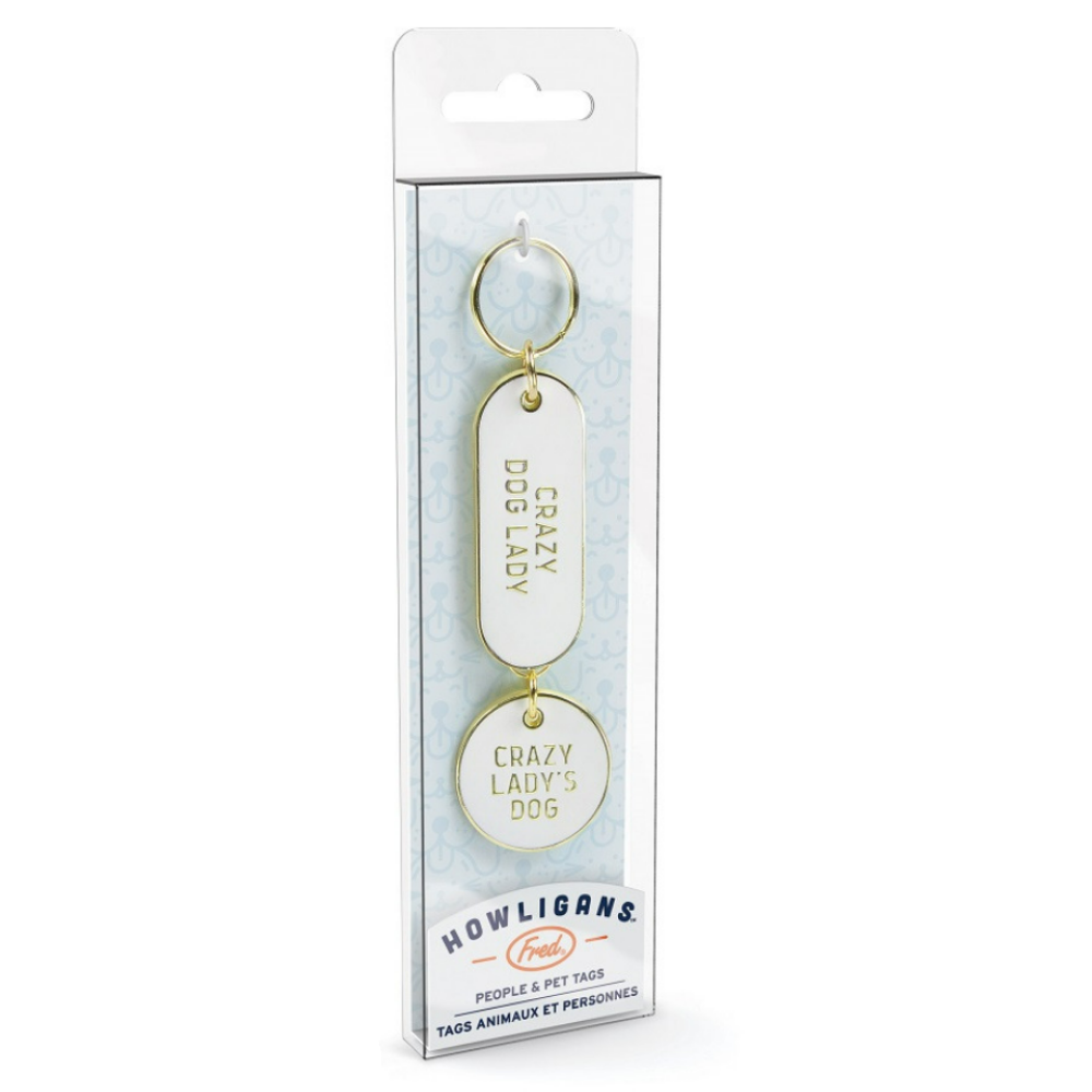 Crazy Dog Lady Key Chain and Pet Tag