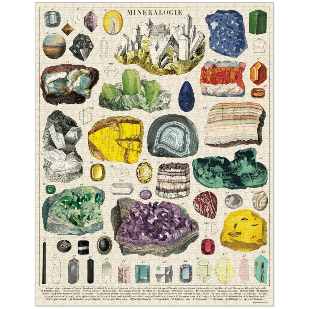 1000pc Vintage Puzzle - Mineralogy