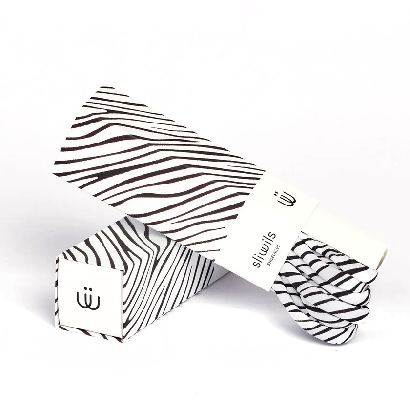 Sliwils Shoelaces - Zebra Print