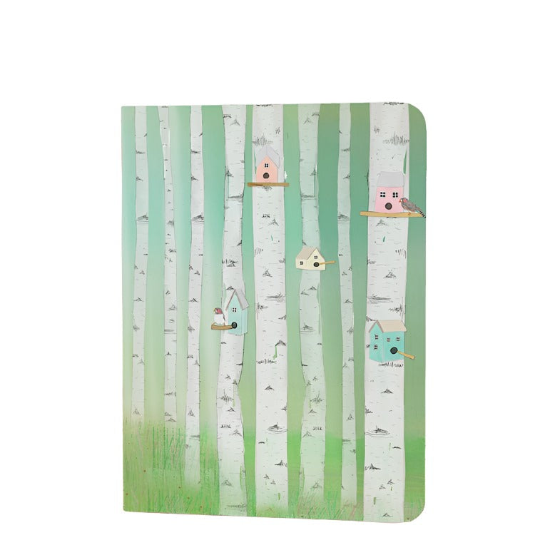 A5 Notebook - Birch Bird Houses