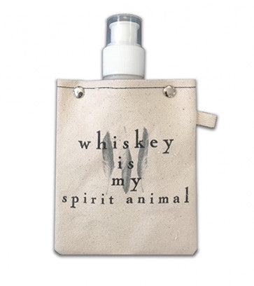 120ml Canvas Flask - Whiskey Is My Spirit Animal