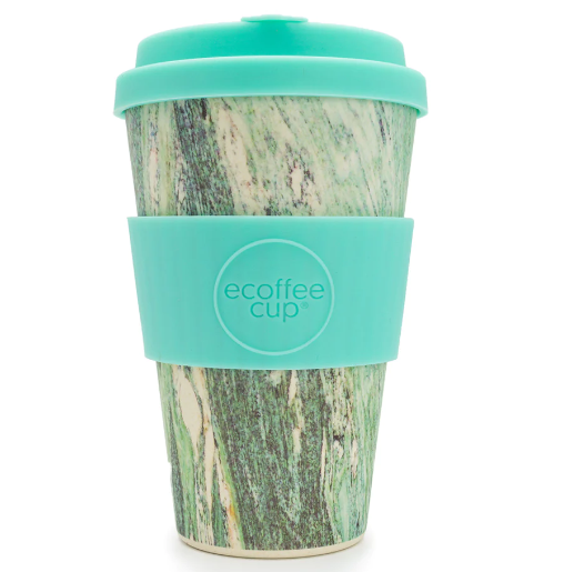 400ml Bamboo Ecoffee Cup - Marmo Verde