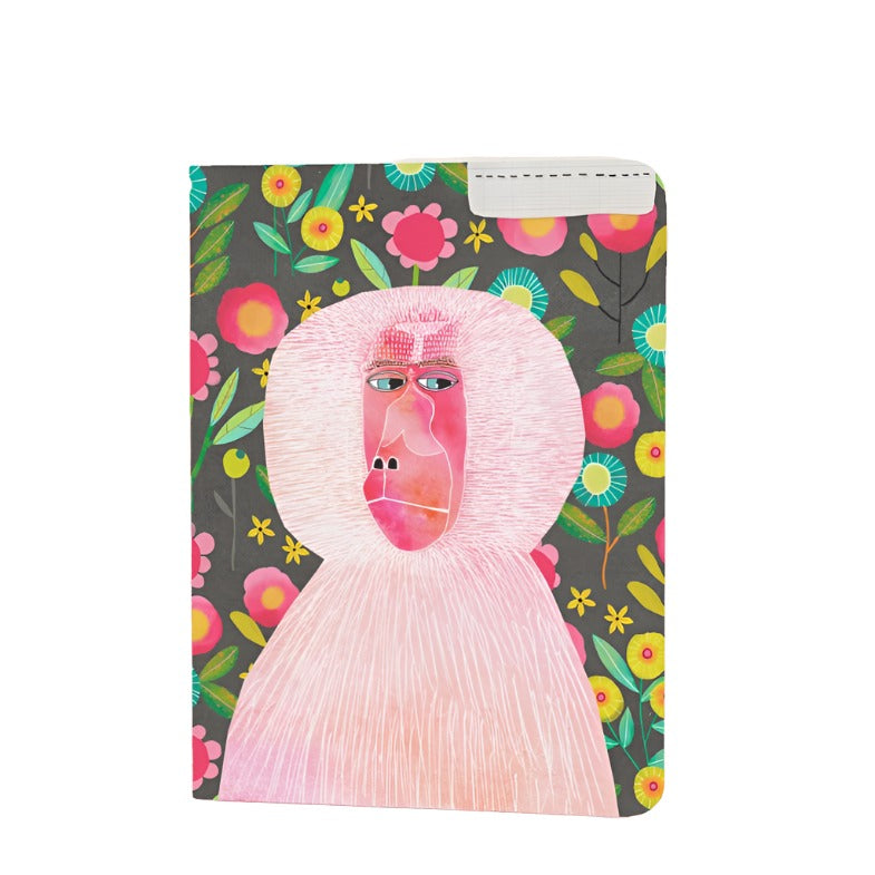 A6 Notebook - Baboon Floral