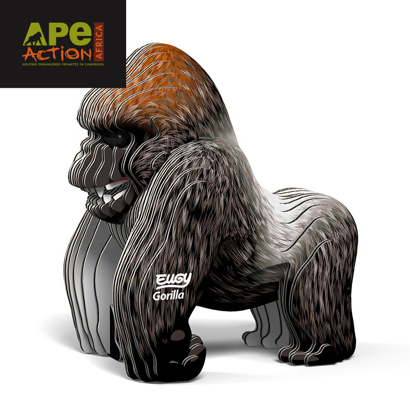 3D Cardboard Model Kit - Gorilla