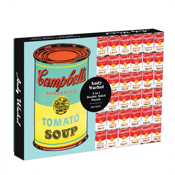 500pc Andy Warhol 'Soup Cans' 2-in-1 Double Sided Puzzle