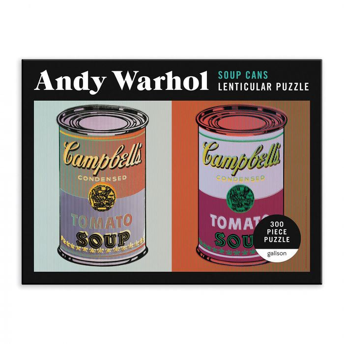 300 pc Andy Warhol Soup Cans Lenticular Puzzle