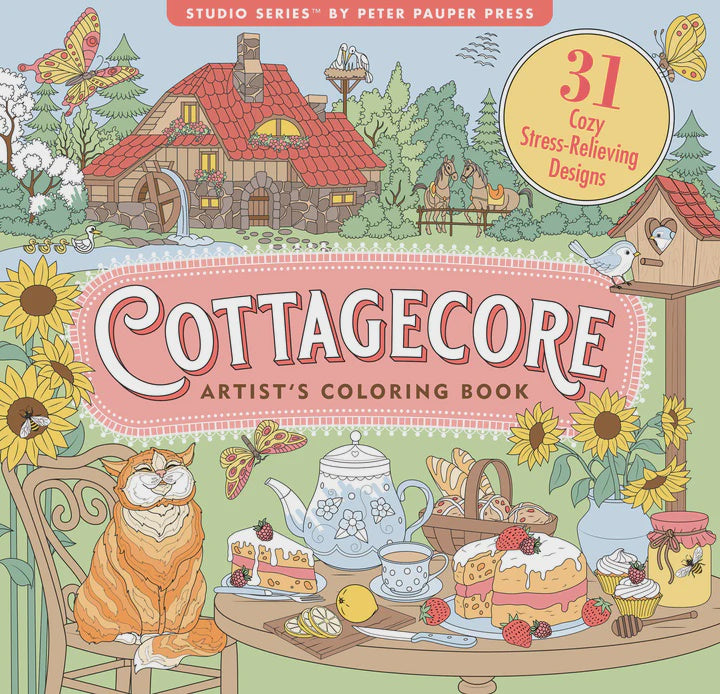 Cottagecore Artist's Colouring Book