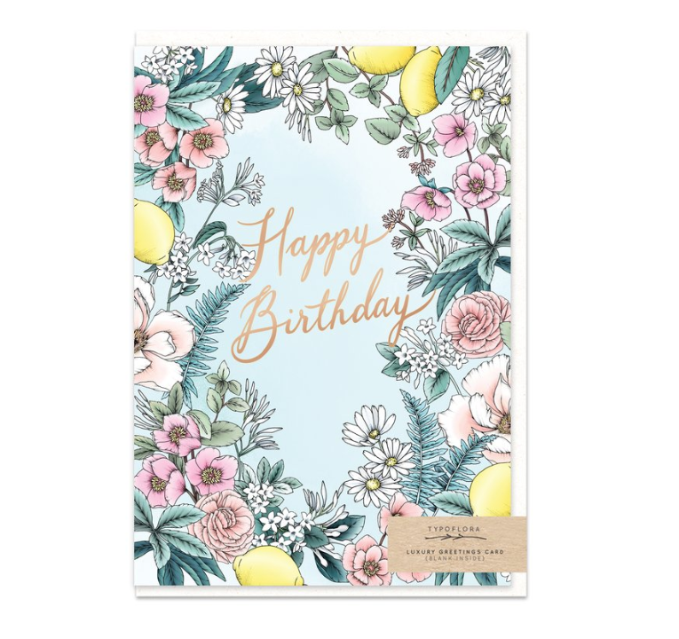 Citrus Happy Birthday Card