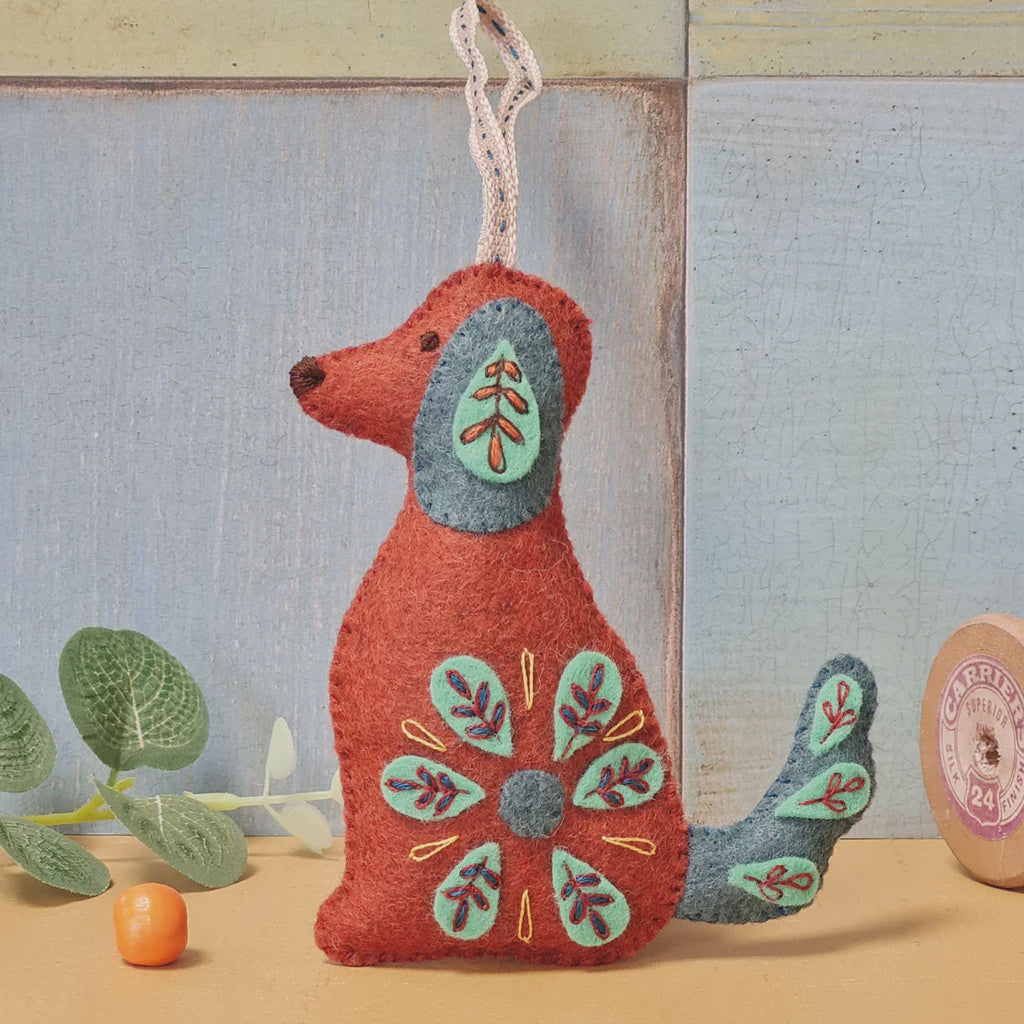 Mini Felt Craft Kit - Folk Embroidered Dog