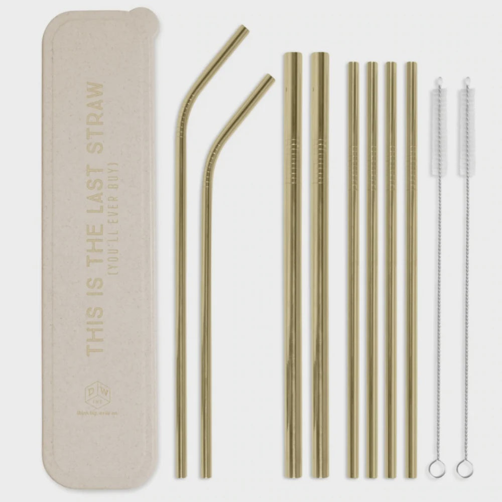 Stainless Steel Natural Straw Set - This is the Last Straw