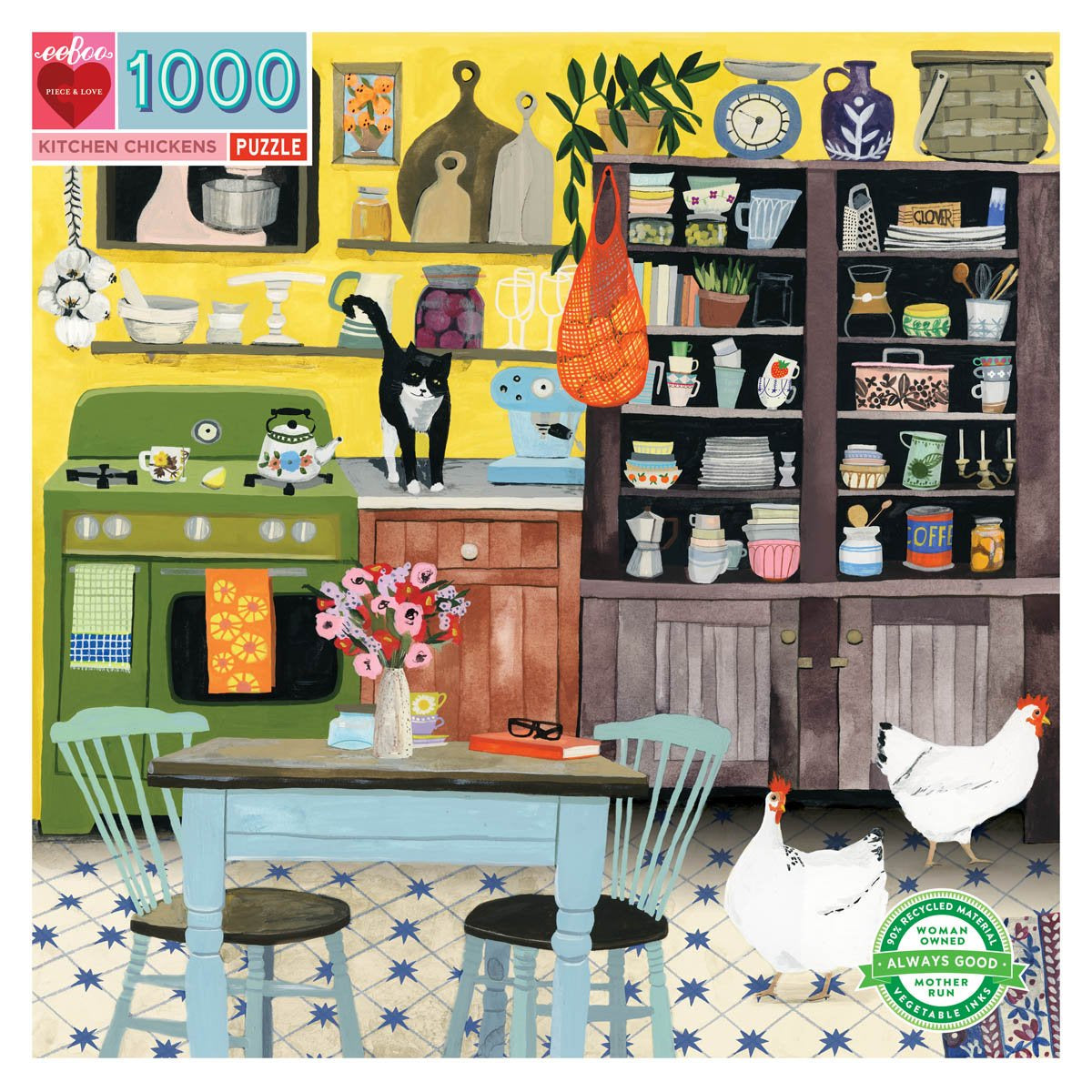 1000 pc Puzzle - Kitchen Chickens