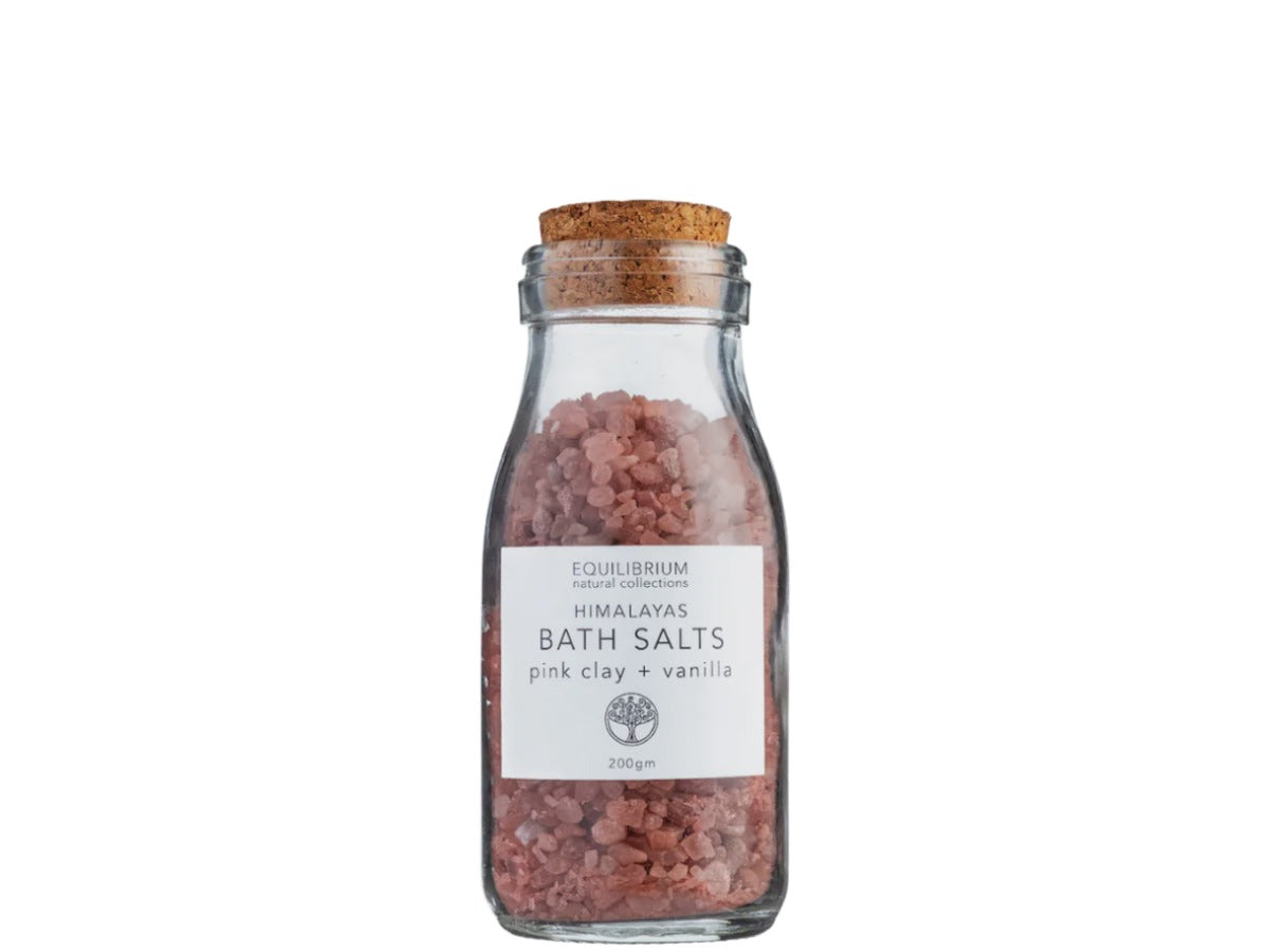 Natural Bath Salt 200g - Himalayas Pink Clay & Vanilla