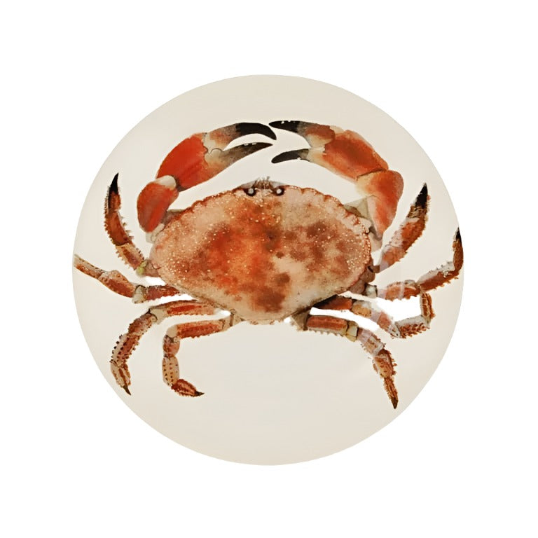 8.5 Inch Round Plate - Crab