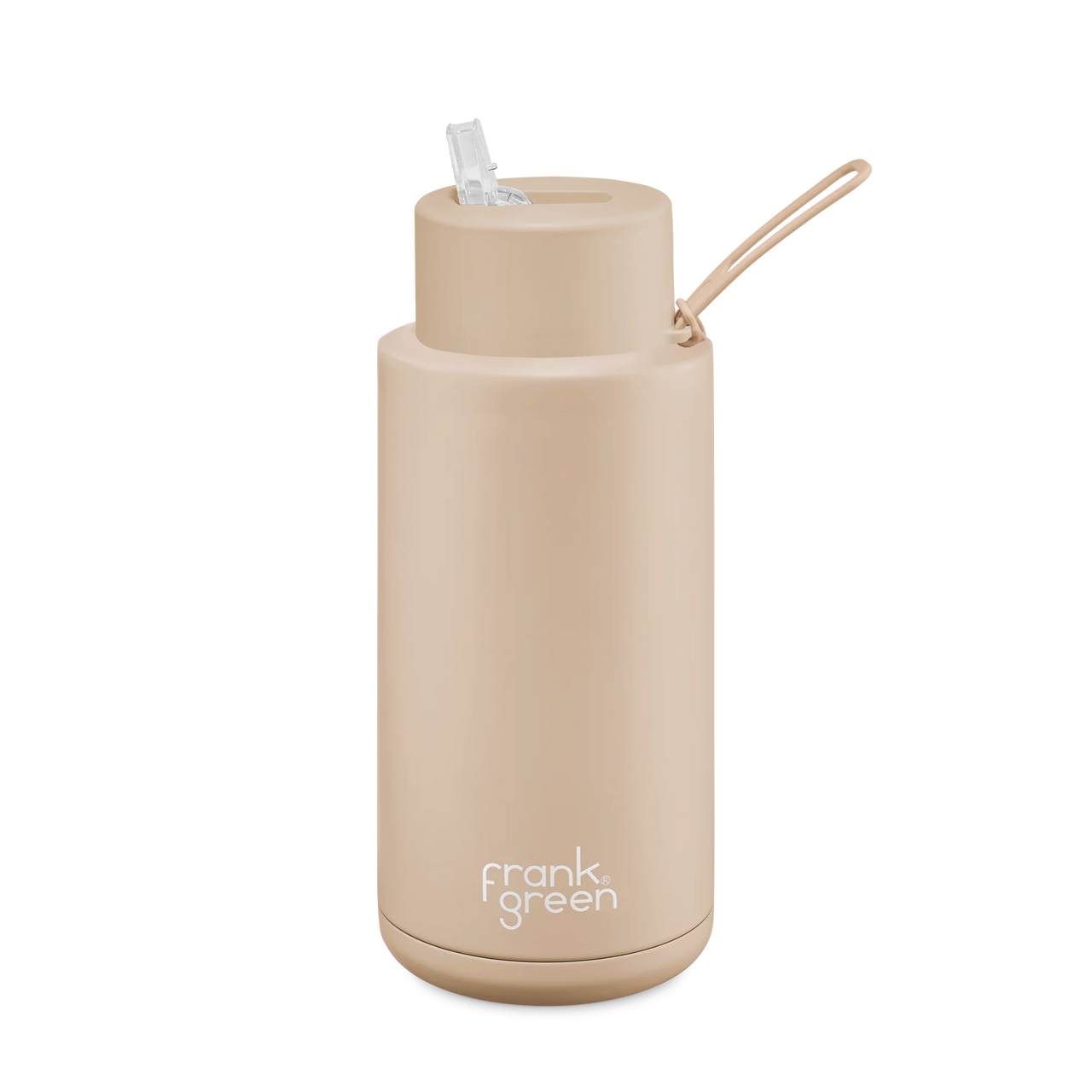 Ceramic Reusable Bottle with Straw Lid 1L